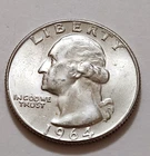 1964 D Washington Quarter • AU Slider • 90% Silver • Strong Detail • X140