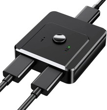 Bi-Directional HDMI Switch 4K 2x1 / 1x2 Splitter for PS5 Xbox Switch PC TV