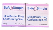 2 Boxes 10 ea. Safe N Simple Standard Skin Barrier Ring Conforming Seal SNS684u2