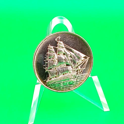 Vintage Crabtree Mint Silver Trade Unit 1oz .999 Fine Silver Round Ship Design