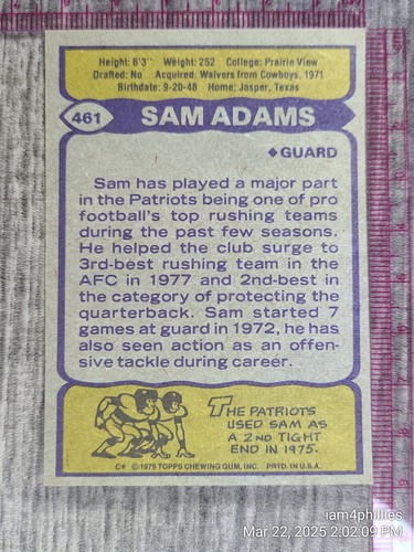 1979 Topps Football Cards Complete Your Set - U PICK - Picture 405 of 480