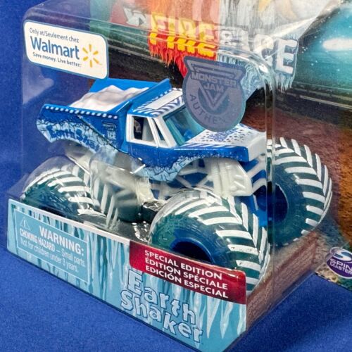 Ice Blue EARTH SHAKER - Monster Jam Truck FIRE & ICE Walmart Ecc EDIZIONE SPECIALE - Foto 5 di 8