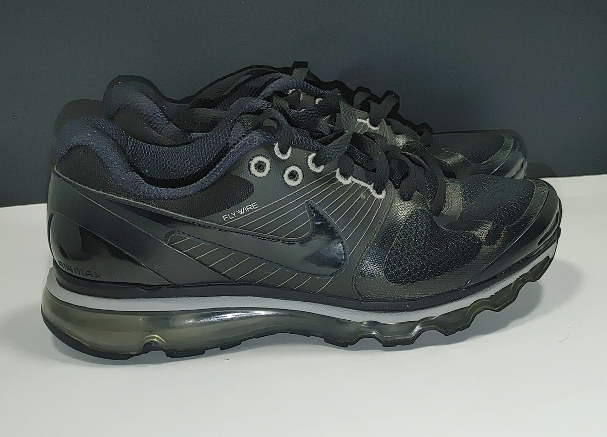 Nike Air Max 386368-006 2010 Black Metallic Silver Sz 8 Nike Air Max 386368-006 2010 Black Metallic Silver Sz 8
