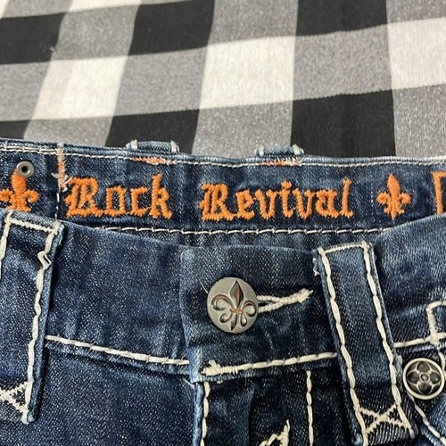 Rock Revival Jarrow Bootcut Jeans Men's Size 30 x 32 Stretch Faux Flap Pocket - Bild 9 von 12
