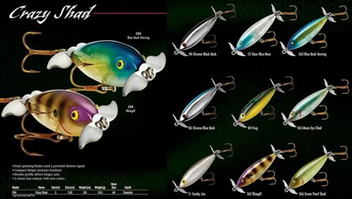 Cotton Cordell Crazy Shad Spinning Topwater Fishing Lure, Freshwater Fishing ... - Picture 2 of 2