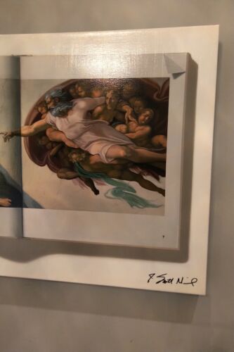 The Creation of Adam -- Original Oil Painting -- Please watch video in listing - Picture 3 of 5
