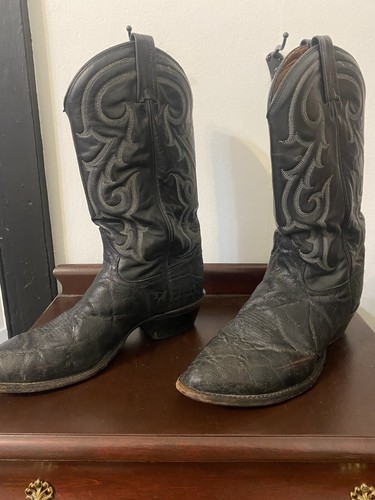 Vintage Tony Lama African Safari Exotic Leather Boots Mens 10.5EE USFW Stamped - Picture 2 of 8