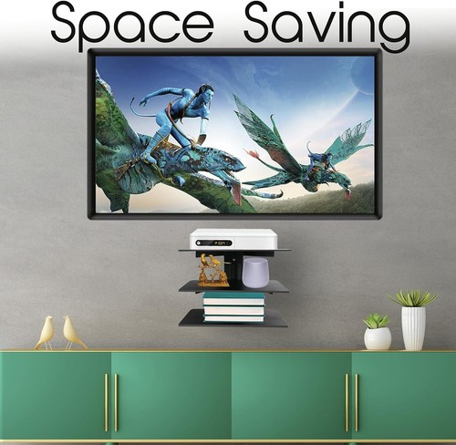 Estante flotante - estantes para centro de entretenimiento de pared - para proyector, TV, reproductores de DVD - Imagen 6 de 9