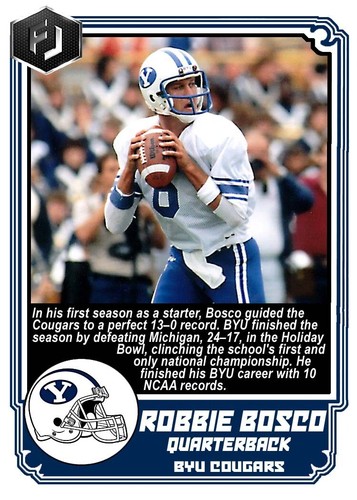 ACEO ROBBIE BOSCO BYU COUGARS MASSGESCHNEIDERTE HANDGEFERTIGTE KUNSTKARTE - Bild 2 von 2