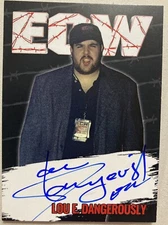 ECW auto card Lou E. Dangerously signed trading wwe
