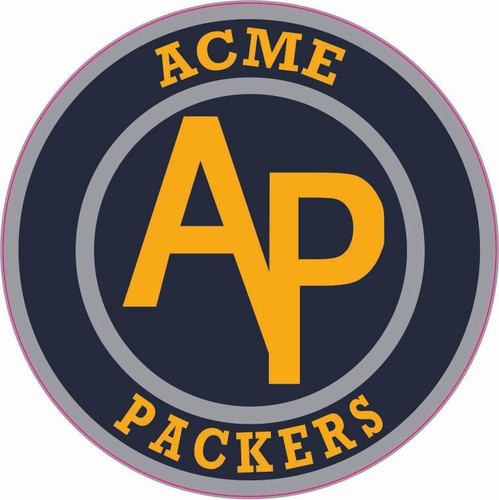 Calcomanías de casco de fútbol americano de tamaño completo inspiradas en Acme Packers - Imagen 1 de 2