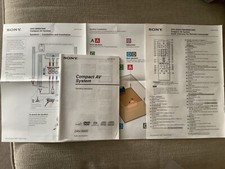 Sony Owner Manual Guide/Instruction for Compact AV System DAV-S800