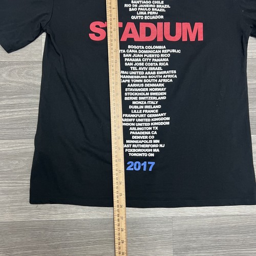 Camicia Justin Bieber Stadium Tour Uomo Media Nera Concerto 2017 Rosso Blu - Foto 5 di 9