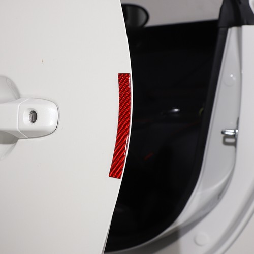 Pegatina decorativa anticolisión puerta coche para Subaru BRZ 2022 fibra de carbono roja - Imagen 5 de 9