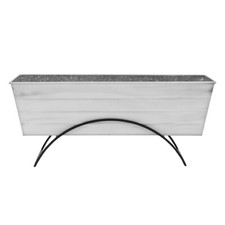 ACHLA Odette Stand With Large Flower Box, Cape Cod White - C-21W-S