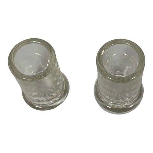 Versilberte Glasflasche Salz Pfefferstreuer Set 2,25" hoch Stern Top Vintage - Bild 11 von 16