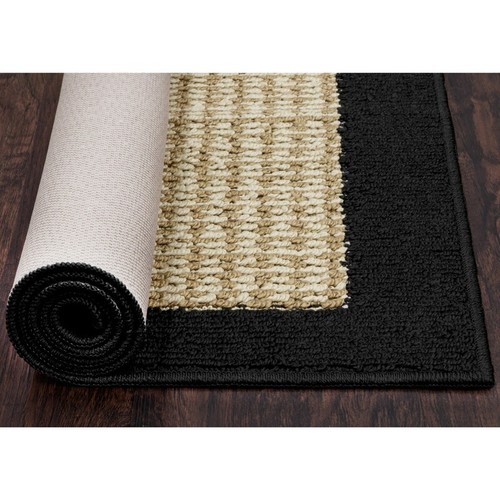Faux Sisal Area Rug Non-Slip Backing Stain Resistant Indoor Living Room Cottage - Picture 4 of 7
