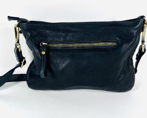 Vintage Italian Black Woven Leather Crossbody Bag With Intrecciato Weave. - Picture 6 of 16