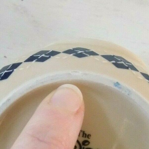 Eeyore Disney Store Tan Brown Argyle Cappuccino Coffee Mug RARE - Picture 4 of 6