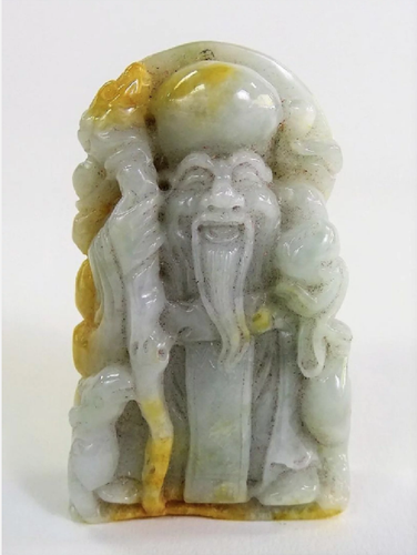 100 % NATÜRLICHE KLASSE A HANDGESCHNITZTER JADE ANHÄNGER, WEISER, HERVORRAGENDE DETAILS - Bild 2 von 11