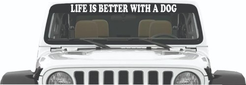 Life is Better With A Dog Decal Sticker Kennel Tray Family Pet K9 Family Truck - Picture 3 of 3