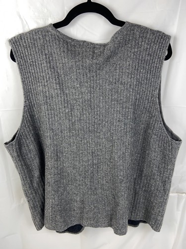 Vintage Eddie Bauer Wollpullover Weste Damen Tall L Knopfleiste Lehrer Oma - Bild 3 von 5