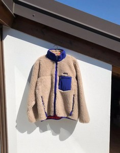 Taille Grand Cream X Retro L Ehite Patagonia Polaire Violet Vintage Upwzq0WXX