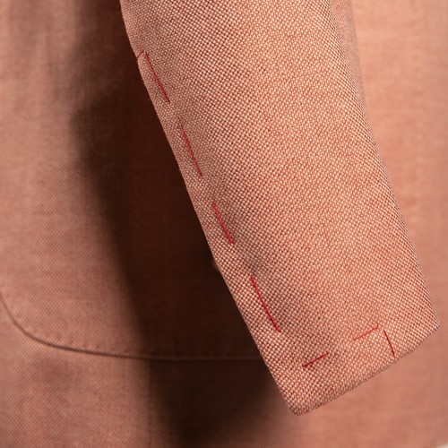 NWT $3850 ISAIA Wool and Silk and RAMIE Sport Coat Durty Pink 40US/50IT - Picture 10 of 20