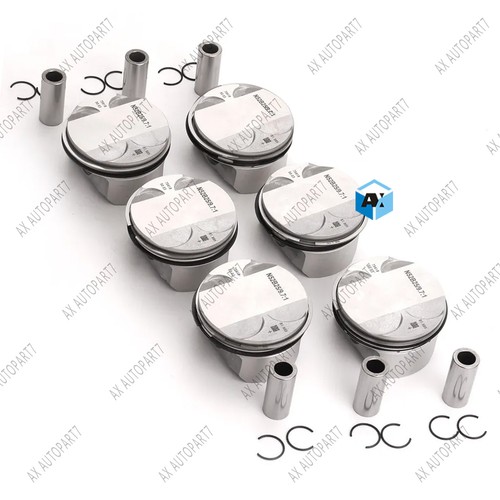 6pcs Pistons Rings Set Low Compression 9.7:1 For 2.5L BMW 325i E90 E91 N52B25 - Picture 3 of 6