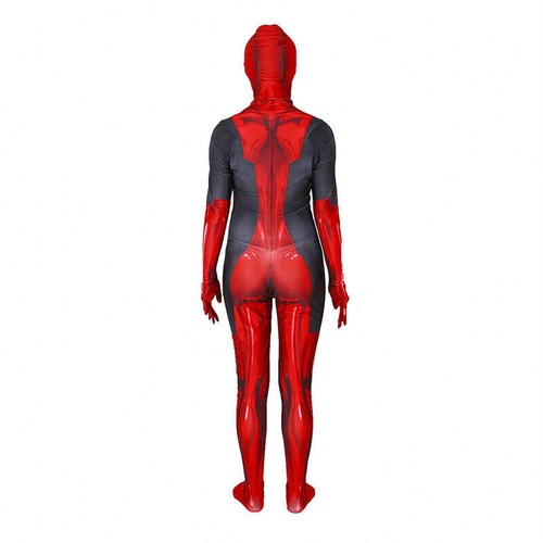 Lady Deadpool Cosplay Costume Woman Jumpsuit W/Mask Bodysuit Outfits Halloween - Picture 3 of 10