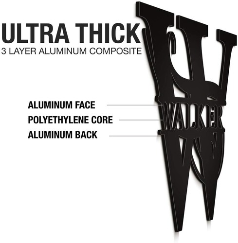 Personalized Letter Monogrammed Family Name Sign Aluminum Metal Art Wall Decor  - Picture 346 of 392