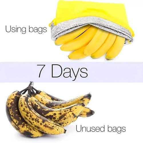 Banana Tie up Padded storage bag Fresh Fruit Kitchen Fridge Container Organiser - Picture 6 of 6