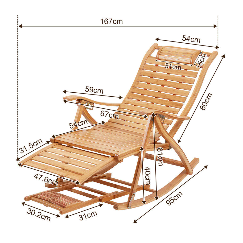 Gartenliege Holz Relaxliege Schaukelliege Schaukelstuhl Klappbar Ergonomisch XXL