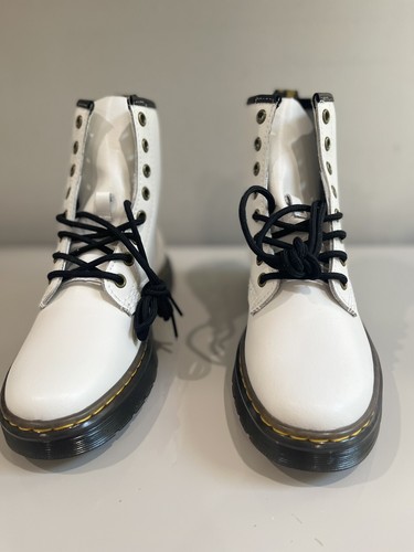 Dr. Martens Zavala Combat Damenstiefel – weiß, Größe 6 - Bild 4 von 9