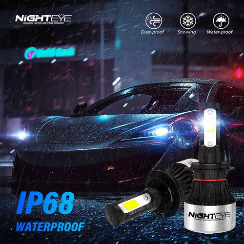 NIGHEYE 9000LM LED Headlight Bulbs Kit High Low Beam Super Bright 6500k White - Picture 4 of 34