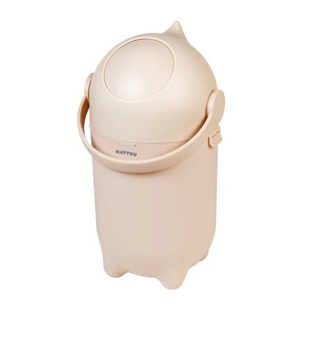 Nattou Dropy nappy bin in Beige Anti-odour closing system with 20 Free bags