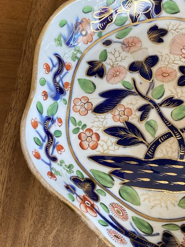 COALPORT Imari Pattern SHELL DISH BOWL England 1800-1820 Antique Unmarked - Picture 10 of 23