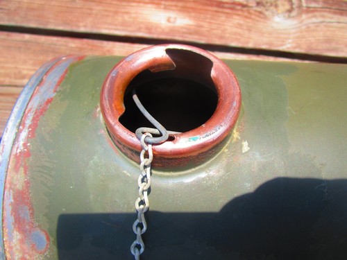 Vintage Gas Engine Garden Tractor Go Kart Mini Bike Steel Fuel Gas Tank - Picture 7 of 10
