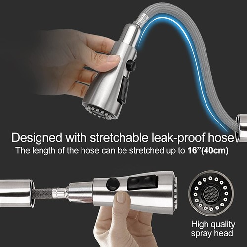 Sensor Touch on Kitchen Sink Faucet Stainless Steel High Arc 1 Hole Mixer Tap - Picture 7 of 16