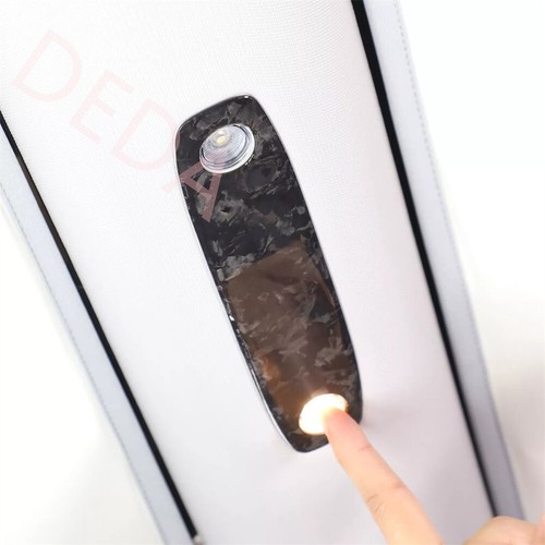 2x Borde de luz de lectura delantera y trasera de fibra de carbono forjada para Tesla Modelo 3 Y 2016-22 - Imagen 14 de 20