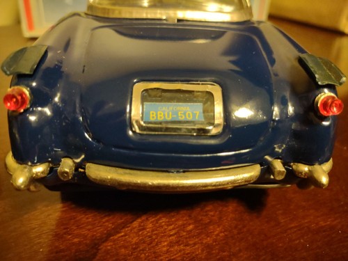 Vintage Deluxe Open Sedan Tin Toy Friction Car 1954 Corvette Heavy Gauge MF 316 - Picture 7 of 9