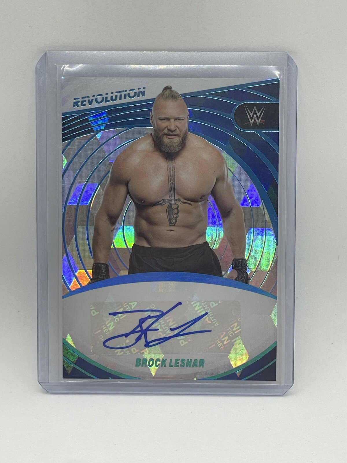 2023 Panini WWE Revolution Brock Lesnar #AG-BLS Cubic Parallel Auto #’d ￼ /49