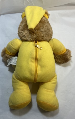 Vintage Teddy Ruxpin Nighty Lite Doll 1985 Worlds Of Wonder Yellow Pajamas PL3 - Picture 6 of 11