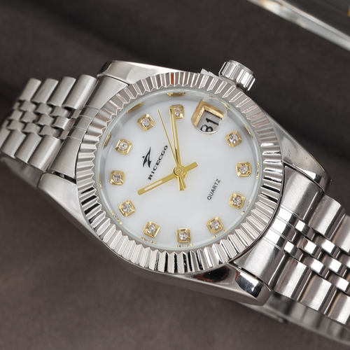 RICECGO Women's Luxury Quartz Watch Jubilee Stainless Steel Business Casual NEW - Picture 5 of 5