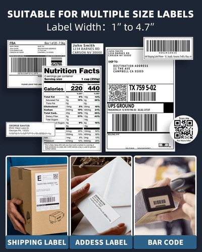 Phomemo Thermal Label Printer 150mm/s 4x6 Shipping Label Printer For Windows/Mac - Picture 4 of 9