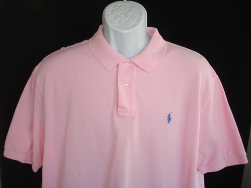 RALPH LAUREN SOLID PINK 100% COTTON PIQUE S/S POLO SHIRT SZ. 2XL - Picture 6 of 8