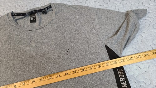 Zanerobe REC Men's Shirt Size Medium Gray Athletic Tee Loose Stretch - Picture 6 of 9