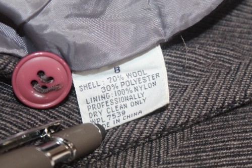 Rare Vintage DVF Diane Von Furstenberg Wool Blend Blazer Gray Jacket Size 8 - Bild 6 von 6