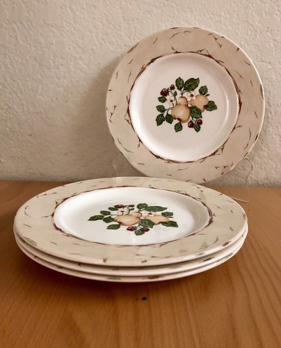 Juego de 4 platos de almuerzo para ensalada Wedgwood Home Amway peras flores hojas 9" - Imagen 10 de 11
