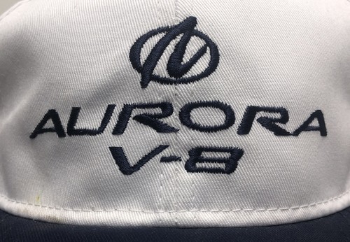 Oldsmobile Aurora V-8 Leather StrapBack Cap Trucker Hat Made in USA by La Mode - 第 3/10 張圖片